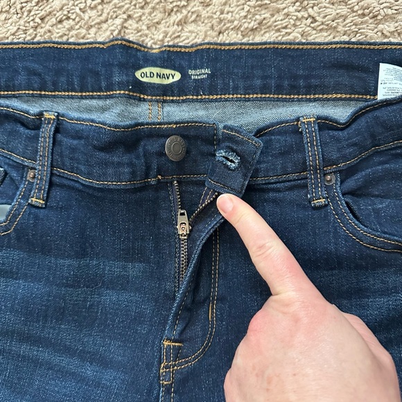 Old Navy Original Straight Jeans Dark Blue Size 12 - Picture 6 of 8